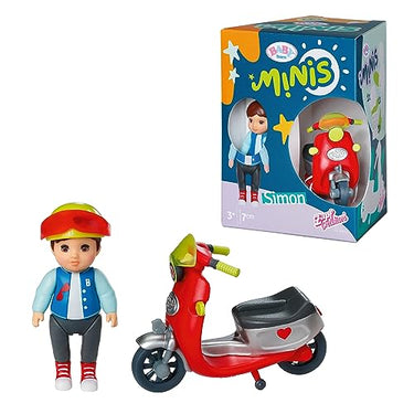 BABY born Minis Scooter-Spielset mit Minis-Puppe Simon mit Roller und Helm, 906118 Zapf Creation im Sale